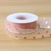 Cinta de gasa con puntos dorados de alta gama para empaque de flores, manualidades de regalos, accesorios para el cabello, moños y repostería
