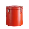 Cubo aislante de acero inoxidable 304, cubo aislante sellado a prueba de fugas comercial para puestos, de gran capacidad para té de leche, cubo para sopa de cafetería escolar