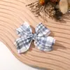 Chica vitalidad tela dulce cuadros plisado lazo DIY joyería accesorios para el cabello pinza para el pelo accesorios femeninos material venta al por mayor