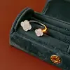 Anel Aberto Flor de Zircônia Estilo Medieval Design de Luxo Leve Anel para Dedo Indicador Joia de Mão Exclusiva de Nicho Atacado para Mulheres
