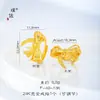 Pu Zuoqiang Preservação de Cor 24K Fio de Ouro Brilhante Tecnologia de Desenho Anel Grande Laço Rio das Estrelas Diamante Anel de Design de Nicho