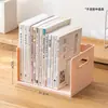 Soporte de libro para escritorio de estudiante con amortiguación y función de rebote, estantería antivuelco, caja de almacenamiento de escritorio con soporte de libro extensible y sujetalibros de escritorio