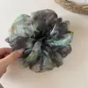 Scrunchie degradê estilo coreano para mulheres, scrunchie floral de verão, elástico de cabelo, acessório de cabelo de alta qualidade para meninas