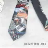 Em Estoque Estilo Europeu e Americano Americano 8,5cm Gravata Larga Estampada Masculina Casual Amarrada à Mão Popular Atacado do Fabricante