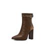 Fivela de cinto botas curtas estilo europeu e americano salto grosso plus size botas femininas fonte de comércio exterior transfronteiriço 74-2