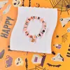 Estilo Europeo y Americano Calavera Calabaza Colgante Pulsera de Arcilla Suave Pulsera Divertida Bruja Oscura Araña Color Mixto