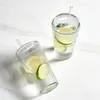 Copos de Vidro Estilo Ins Atacado, Copos com Canudo de Alto Valor, Copos de Água Verticais de Grande Capacidade, Copos para Bebidas e Café, Copos de Presente