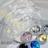 Lentejuelas Pentagrama Huecas de Colores Decoraciones para Uñas, Estrellas Huecas Macaron Populares Piezas Brillantes de Tamaños Mixtos