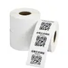 Etiquetas autoadhesivas de papel couché 60*60, 1000 hojas/rollo, pegatinas en blanco para impresión de códigos de barras, exclusivamente para comercio transfronterizo