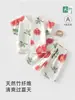 Conjunto de pijama para bebé para verano, gasa fina y transpirable, adecuado para niños y niñas, ropa de aire acondicionado infantil de fibra de bambú, ropa para casa
