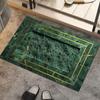 Alfombra de Barro Diatomeas Mármol Simple Transfronteriza Dorado Esmeralda Chapado Absorbente Baño Antideslizante Fácil Cuidado Felpudo Alfombra de Secado Rápido