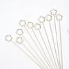 Ropa floral Tarjetero de metal dorado estilo coreano Materiales para empaque de flores Tarjeta para ramo 10 tarjetas