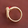 Anillos de Zirconia con Forma de Serpiente Personalizados de Venta Caliente Transfronteriza, Anillos de Cobre Puro de Gama Alta para Mujer de Nicho, Venta al por Mayor de Joyería, Más Vendidos Transfronterizos