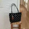 2026 Nova Moda Francesa Retrô Bolsa Tote de Bolinhas Grande Capacidade Nicho High-End Bolsa de Ombro Único Transversal