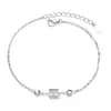 Pulsera de Amistad de Plata de Ley S925 Chapada en Oro Rosa de 18 Quilates con Forma de Cintura Pequeña para Mujer, Estilo Ins, Estudiante, Joyería Simple Japonesa y Coreana al por Mayor