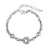 Pulseira Coração do Oceano Coração Coração Coração em Forma de Coração Pêssego Cristal de Zircônia Diamante Pulseira Mercado Atacadista de Mercadorias Yiwu