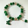 Pulsera de ábaco con cuentas de mariposa de cristal venta directa de fábrica para estudiantes mujeres novias cuentas de barril estilo fresco pulsera de cuentas de cristal