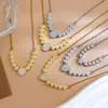 Colar Amor Transfronteiriço Colar Estrela Feminino Corrente de Clavícula Moda de Nicho de Alto Padrão Colar de Aço Titânio Não Desbota