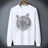 Suéter de marca de moda para hombre cabeza de tigre perforación caliente productos europeos talla grande para hombre transfronterizo estación europea camiseta de manga larga marca de moda lujo ligero Hombres