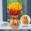 Saco da Sorte Flores Secas Enfeites Vaso Sala de Estar Arranjo de Flores Espigas de Trigo Saco de Dinheiro Bouquet de Flor de Cevada Decorações Vaso de Luxo Leve