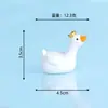 Brinquedo de pelúcia de cisne branco de desenho animado, figura fofa, DIY para paisagismo de jardim, decoração de casa, sala de estar, mini ornamento requintado