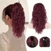 Peluca Yuan Yang 18 pulgadas Peluca de Cola de Caballo para Mujeres, Rizos de Lana Cabello Largo y Rizado, Peluca de Cola de Caballo Onda de Maíz Onda de Agua para Mujeres