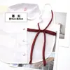 Corbata sin nudo de color puro para uniforme jk Corbata de uniforme de marinero versátil Accesorios lindos para chicas Cinta de color puro Xiaowu