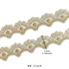 Accesorios de Adorno de Encaje con Forma de Vieira, Disponibles en Negro, Gris, Café y Múltiples Colores, con Adornos de Perlas, para Ropa de Alta Gama y Manualidades de Textiles para el Hogar