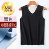 Ropa interior térmica sin costuras para hombre, con cara A y cara B, chaleco cálido, capa base gruesa de ajuste ceñido con forro polar, camiseta interior ajustada