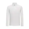 Camiseta de Malla Sorona para Primavera y Otoño con Cuello Alto y Media Cremallera de Manga Larga, Camiseta Base Unisex, Uniforme para Grupo de Negocios con Estampado