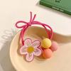 Diadema de Flores Dulces Estilo Coreano para Niños Banda para el Cuero Cabelludo con Bola para Cola de Caballo de Niña Pequeña Diadema Accesorios para el Cabello Venta al por Mayor