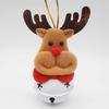 Adornos de campana metálica de cinco estrellas con copo de nieve navideño para el hogar, decoración navideña para el árbol de Navidad, pequeño colgante de Papá Noel