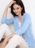 Comercio Exterior Transfronterizo Primavera Otoño Holgado Talla Grande Cuello en V Ropa Exterior Manga Larga Suéter Cárdigan Tejido Mujer Color Sólido Top Mujer Delgado
