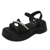 Sandalias estilo hada, versátiles para usar al aire libre, de suela gruesa, antideslizantes, nuevo modelo de verano 2026, ligeras, de suela suave, sandalias deportivas de moda para mujer
