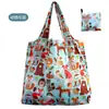 Bolsa de Tote de Compras Floral Grande de 190t en Stock de Gran Venta, Bolsa de Poliéster al por Mayor, Bolsa Plegable, Bolsa de Regalo Promocional