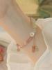 Pulsera Hua Zhiyi Estilo Chino Nuevo Guofeng Jade Hetian para Mujer Exquisita Nicho Sentido Avanzado Cristal Fresa Bambú Transferencia Regalo