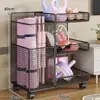 Cesta de Armazenamento para Tapete de Yoga com Rodas Equipamento Esportivo de Fitness Ferramentas de Alongamento Prateleira de Armazenamento Artefato Rack de Armazenamento para Raquete de Badminton