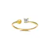 Anillo de Apertura de Perla de Plata de Ley S925 Portador Vacío para Mujeres DIY Moda Perla Redonda Ámbar Cera de Abeja Anillo de Diseño de Nicho