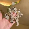 2026 Elástico de Cabelo Trançado Feito à Mão com Laço Estampa de Leopardo de Alta Qualidade e Alta Elasticidade, Acessório de Cabelo Versátil e Estiloso para Mulheres