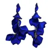 Pendientes de Borla de Pétalo Hechicera Azul para Mujer 2024 Nuevos Pendientes de Diseño de Nicho con Sentido Pendientes Largos Distintivos Exagerados