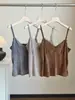 Estilo Deseo Puro Camisola de Terciopelo con Ribete de Encaje Chaleco para Mujer Otoño Temprano Nueva Versión Coreana Ropa Interior en Capas Prenda Base Top de Moda