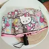 Guarda-chuva Transparente com Design de Gato Branco, Totalmente Automático, Estilo Anime, Manual, Fofo, Alto Valor Estético, Dobrável, para Influenciadoras Femininas, Crianças, Desenhos Animados, Estudantes