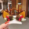 Pasador de Navidad Corea del Sur pasador infantil para niñas bebé clip de ciervo festivo tocado parte trasera de la cabeza accesorios para el pelo de Navidad