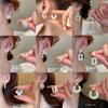 Pendientes Geométricos de Amor con Goteo de Aceite de Aguja de Plata Corea del Sur Pendientes Sencillos de Flores Pendientes de Moda Elegantes Pendientes de Alta Gama para Mujeres