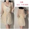 Marca Guiruo Ropa Interior Sexy Suave Estampada Satín Apasionada Cuello en V Profundo Cuello Oscilante Bata de Noche Bata Exterior Traje Talla Grande 5787