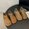 Zapatos Planos de Suela Gruesa para Personas Bajas Mocasines sin Cordones para Mujer 2026 Otoño Nueva Llegada Merade Retro Zapatos de Una Sola Pieza Mules
