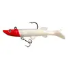 Isca com T-Tail de 10cm/12cm, Isca Macia Revestida de Chumbo, Isca Artificial para Água Doce e Salgada, Peixe de Água Doce com Listras Vermelhas