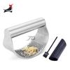 Espremedor de Alho Portátil de Aço Inoxidável Transfronteiriço, Amassador de Alho, Moedor de Alho, Ferramenta de Cozinha para Esmagar, Picar e Descascar Alho
