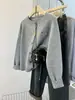 Cárdigan de Punto para Cachorros para Mujer, Top Corto Holgado para Primavera y Otoño, Nueva Chaqueta Suéter Estilo Universitario de Otoño 2026