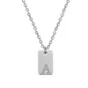 Joyería Transfronteriza de Acero Inoxidable Temu 26 Letras Inglesas Cadena de Suéter con Colgante de Acero de Titanio Dorado de 18 Quilates para Hombres y Mujeres Accesorios